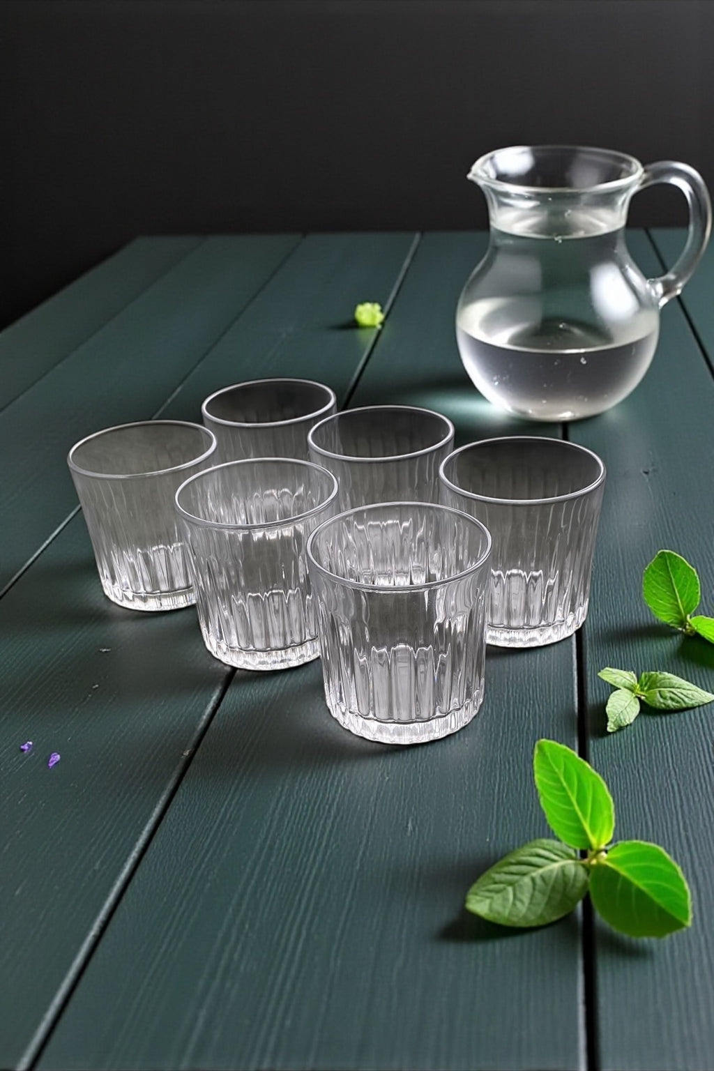 6 Adet Cam Bardak/ Viski Bardağı Kesme Model- 300 ml