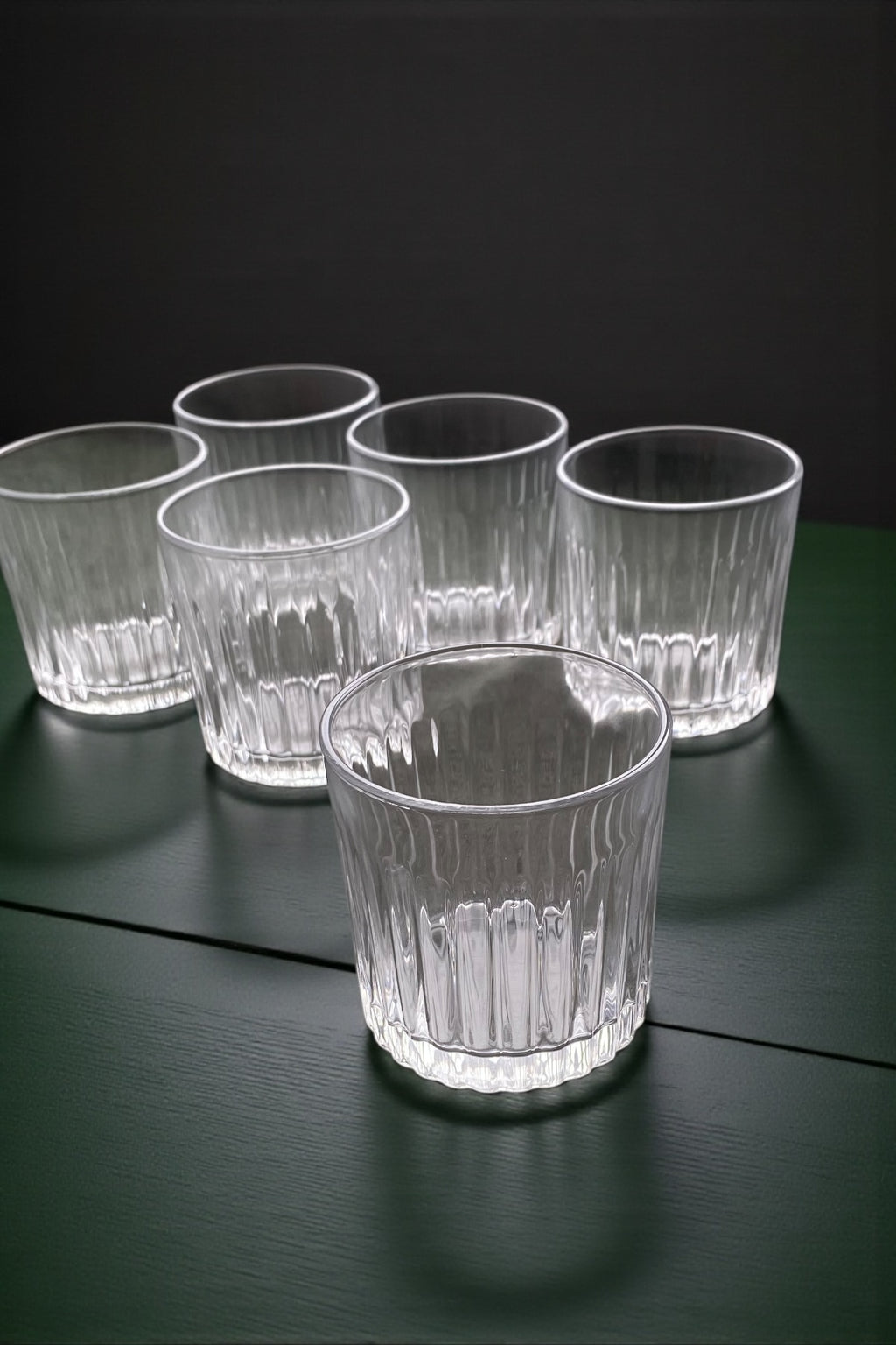 6 Adet Cam Bardak/ Viski Bardağı Kesme Model- 300 ml