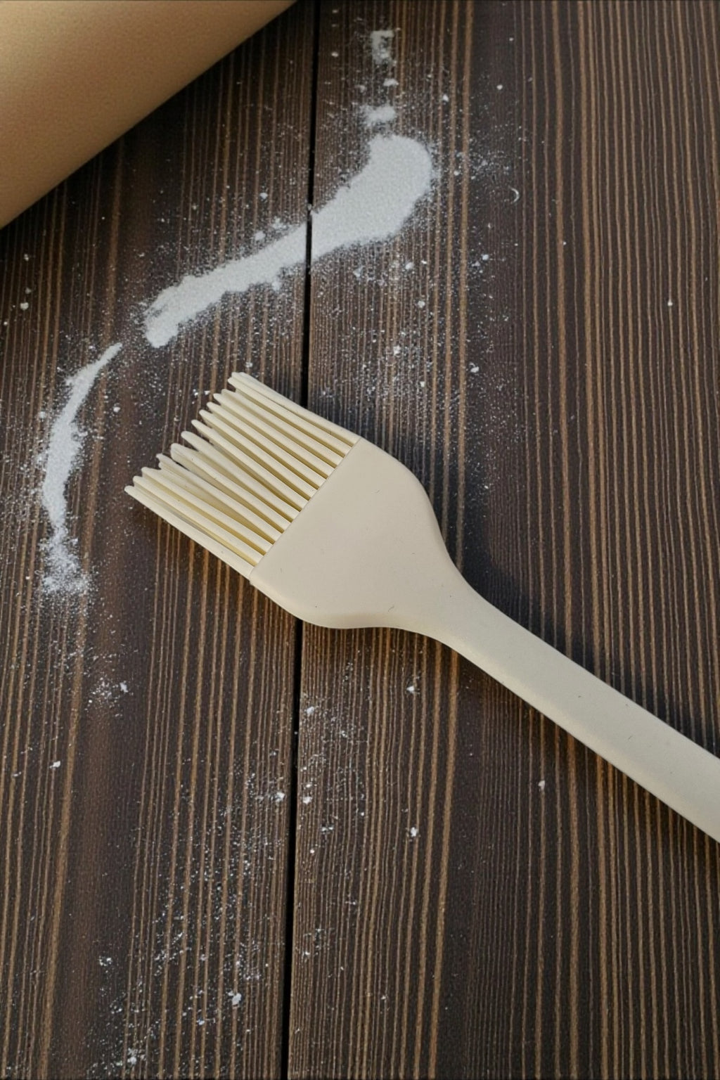 Silikon Yumurta ve Yağlama Fırçası Küçük Boy/Krem Renkli- 20,5 CM