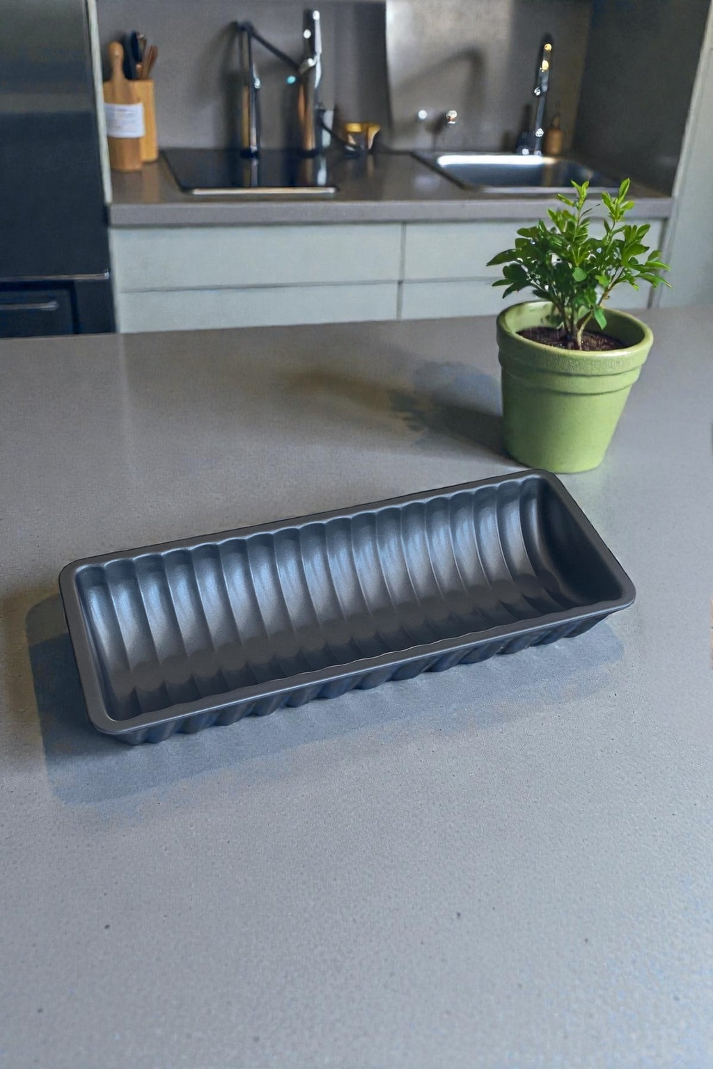 Teflon Dilimli Kek Kalıbı/Ekmek Kalıbı Yanmaz,Yapışmaz Kalıp-Boy 30 CM