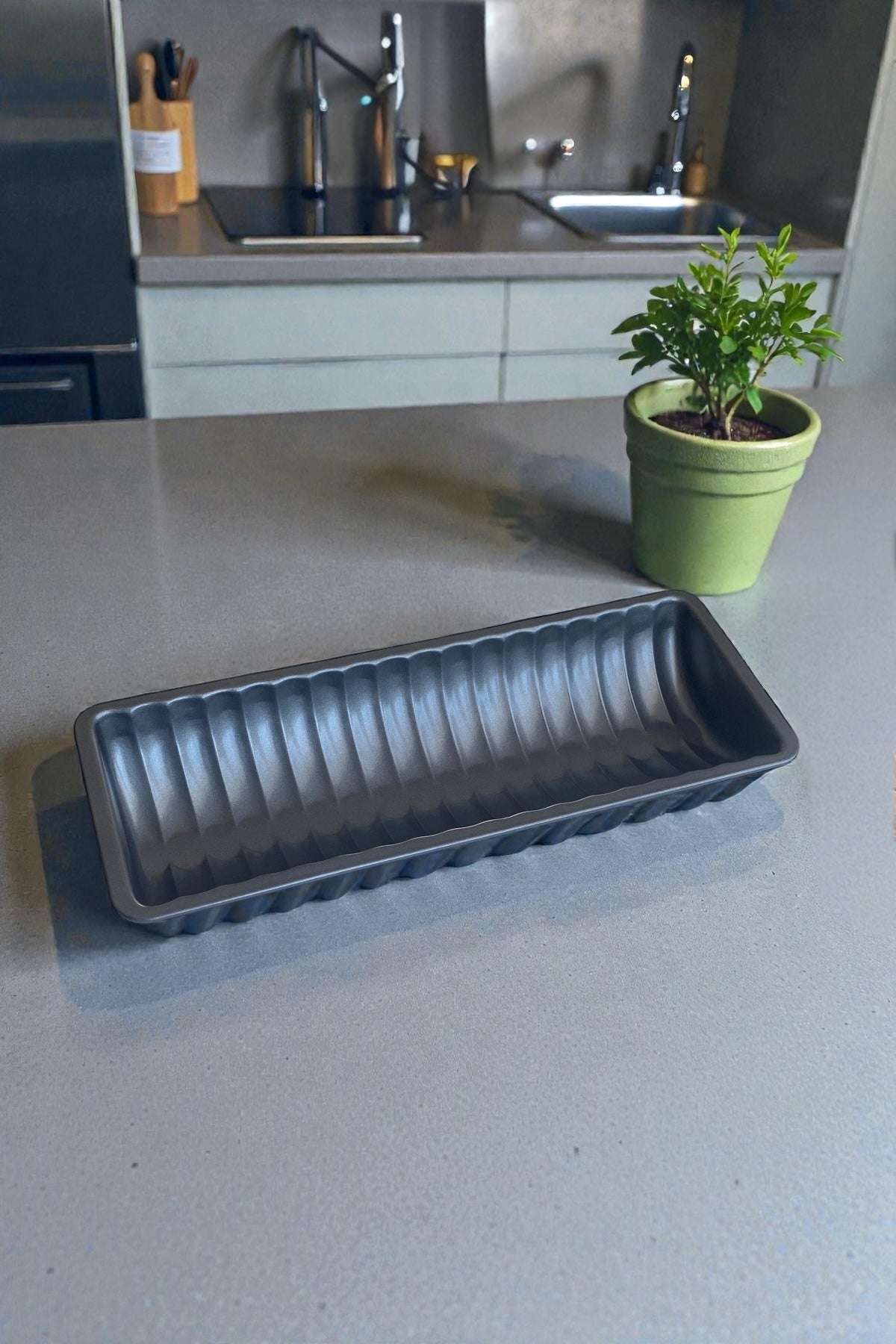 Teflon Dilimli Kek Kalıbı/Ekmek Kalıbı Yanmaz,Yapışmaz Kalıp-Boy 30 CM