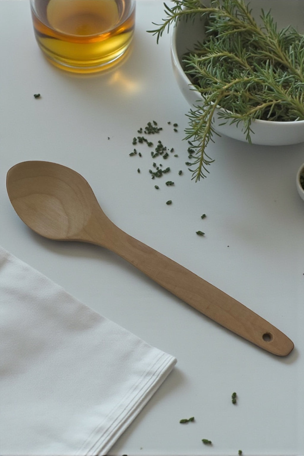 Büyük Boy Ahşap Pişirme ve Servis Kaşığı- 32,5 Cm